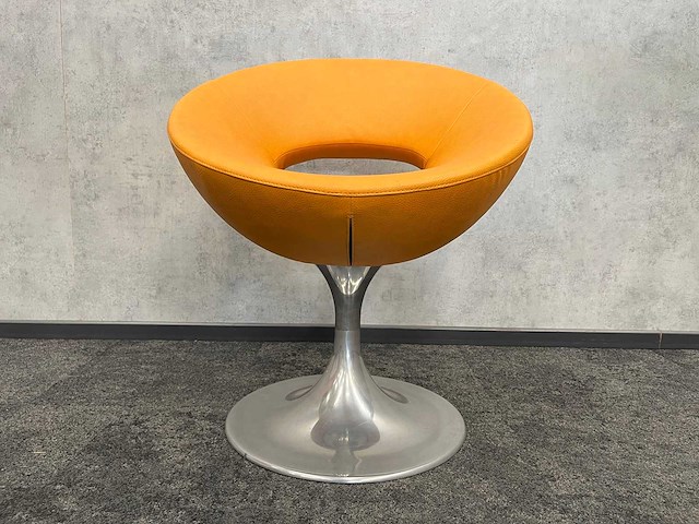 Kunstleren design stoel cognac - afbeelding 8 van  10