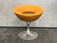 Kunstleren design stoel cognac - afbeelding 8 van  10