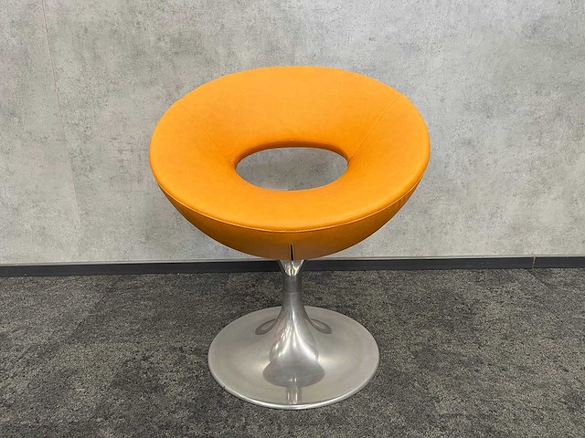 Kunstleren design stoel cognac - afbeelding 9 van  10