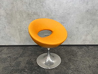 Kunstleren design stoel cognac - afbeelding 1 van  10