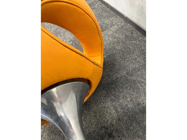 Kunstleren design stoel cognac - afbeelding 10 van  10