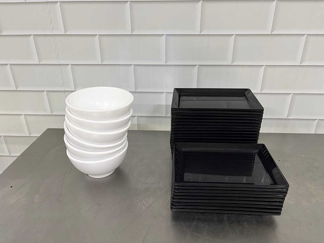 Kunstof - servies (35x) - afbeelding 1 van  4