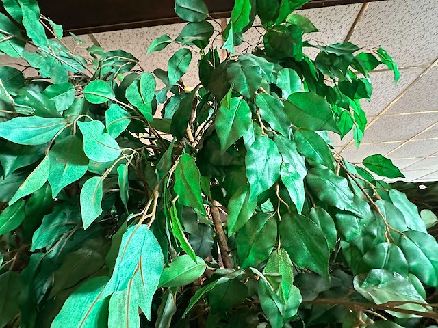 Kunstplant in metalen plantenbak (4x) - afbeelding 2 van  4