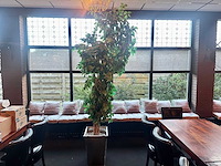 Kunstplant in metalen plantenbak - afbeelding 1 van  4