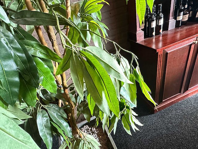 Kunstplant in metalen plantenbak - afbeelding 2 van  3