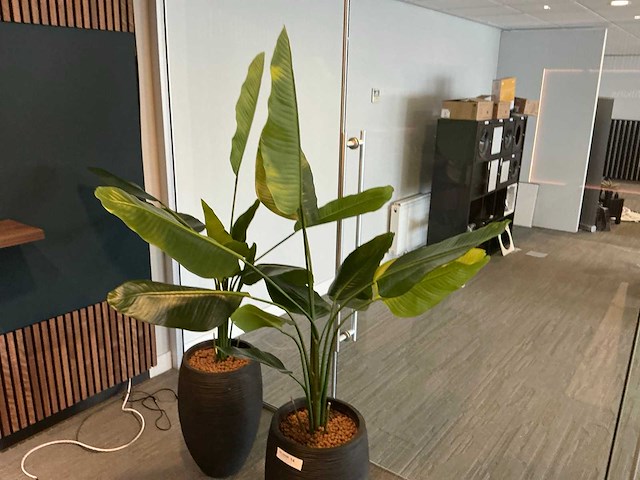 Kunstplant in pot (2x) - afbeelding 3 van  4