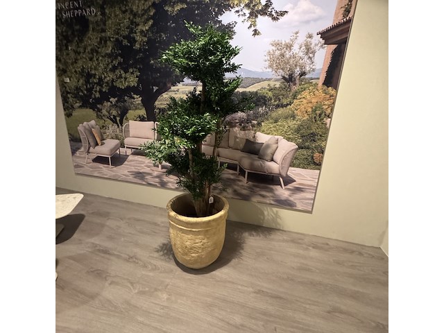 Kunstplant in pot colours&green, black wiliw tree - afbeelding 5 van  5