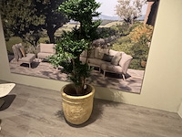 Kunstplant in pot colours&green, black wiliw tree - afbeelding 5 van  5