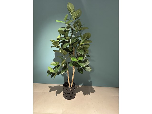 Kunstplant in pot colours&green, ficus audrey tree - afbeelding 3 van  6