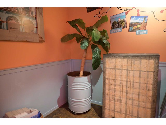 Kunstplant in verrijdbare drum (2x) - afbeelding 6 van  8