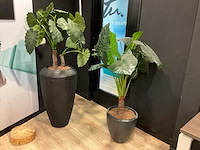Kunstplant met pot (2x) - afbeelding 1 van  4