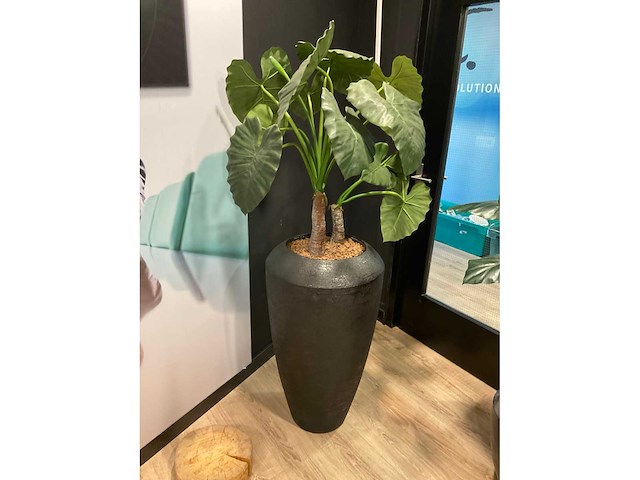 Kunstplant met pot (2x) - afbeelding 2 van  4