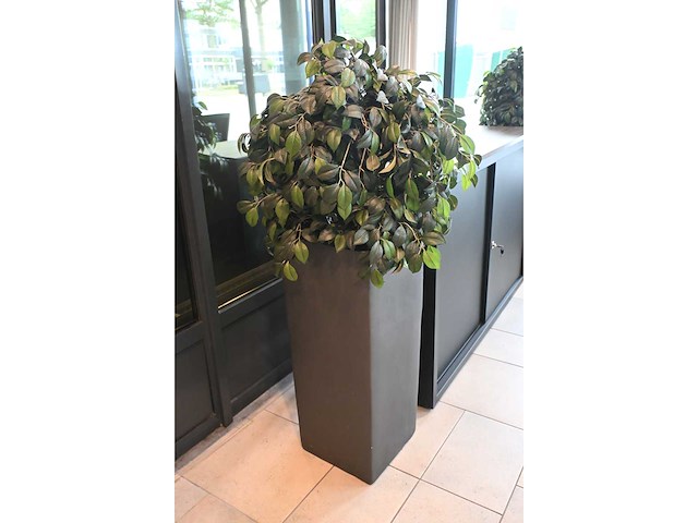 Kunstplant met pot (2x) - afbeelding 2 van  4