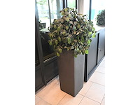 Kunstplant met pot (2x) - afbeelding 2 van  4