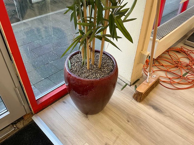 Kunstplant met pot (3x) - afbeelding 4 van  7