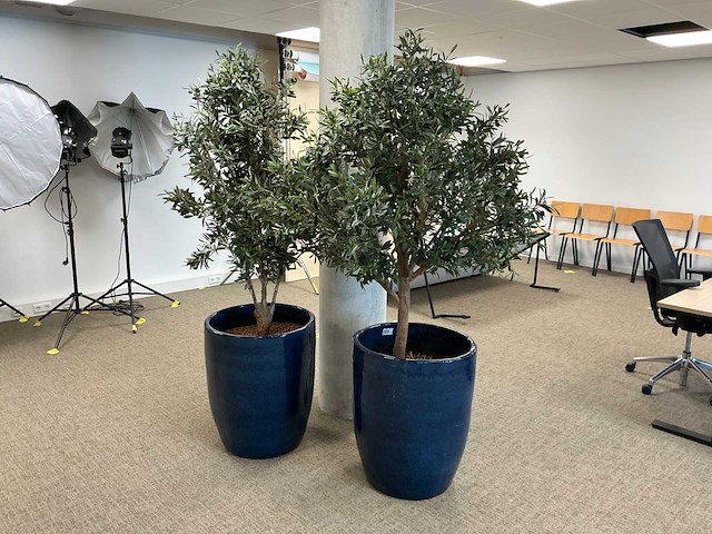 Kunstplant met pot (3x) - afbeelding 3 van  3