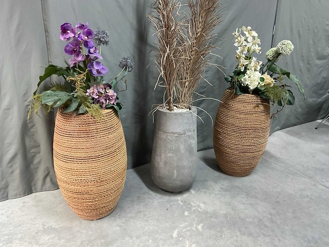 Kunstplant met pot (3x) - afbeelding 2 van  7