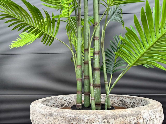 Kunstplant palm met pot - afbeelding 4 van  9