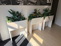 Kunstplanten in bak (3x) - afbeelding 1 van  3