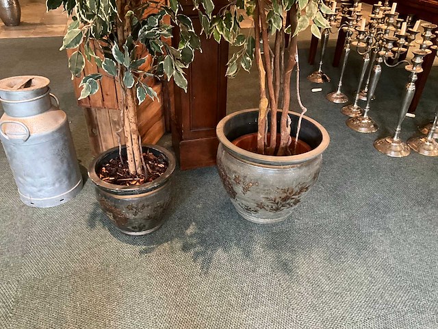 Kunstplanten in pot (2x) - afbeelding 2 van  3