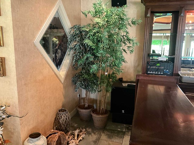 Kunstplanten in pot (2x) - afbeelding 1 van  4