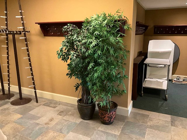 Kunstplanten in pot (2x) - afbeelding 1 van  5
