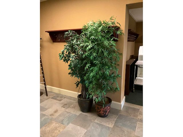 Kunstplanten in pot (2x) - afbeelding 2 van  5