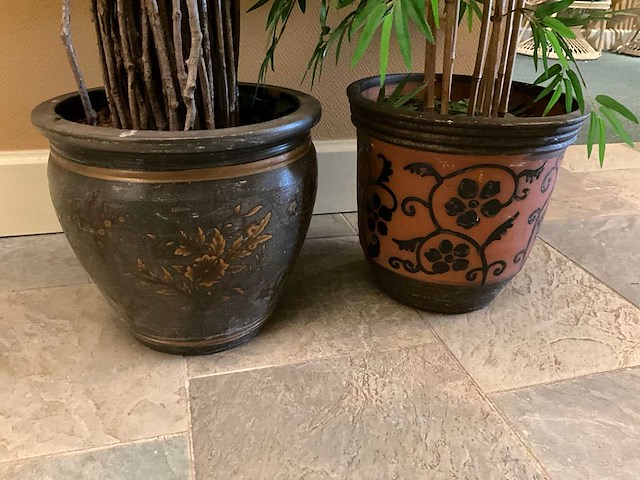 Kunstplanten in pot (2x) - afbeelding 5 van  5