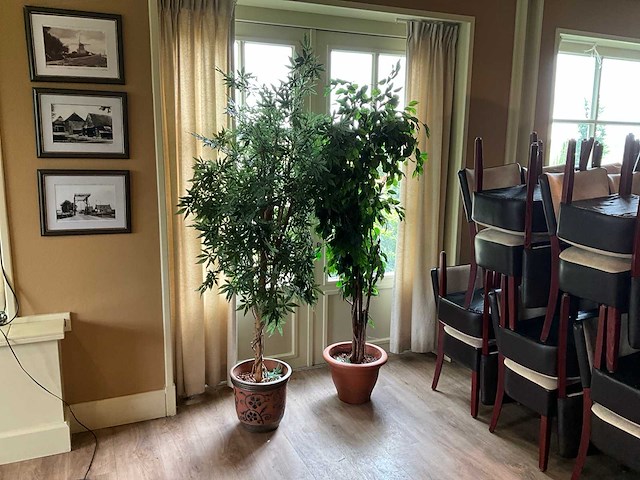 Kunstplanten in pot (2x) - afbeelding 1 van  6