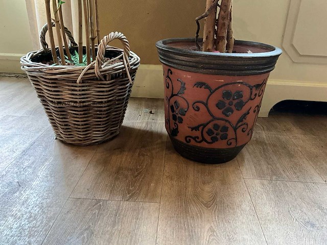 Kunstplanten in pot (2x) - afbeelding 6 van  6