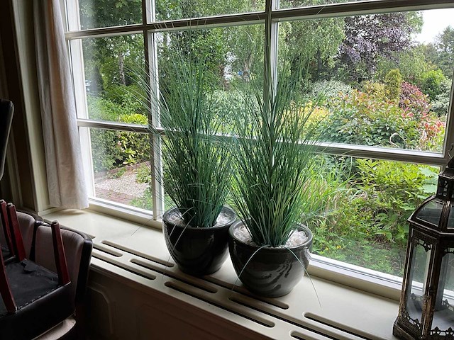Kunstplanten in pot (2x) - afbeelding 1 van  5