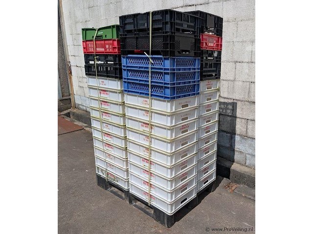 Kunststof bakken en kratten - aantal 55 stuks - afbeelding 2 van  2
