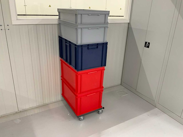 Kunststof bakken met trolley - afbeelding 2 van  4