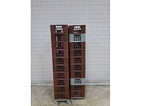 Kunststof bakkers stapelkrat (100x) met 10 x trolly - afbeelding 2 van  3