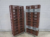 Kunststof bakkers stapelkrat (100x) met 10 x trolly - afbeelding 3 van  3