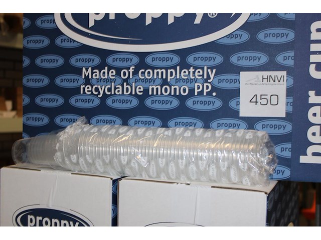 Kunststof bierglazen proppy. 7x 1000 stuks. 0,25 liter. - afbeelding 3 van  3