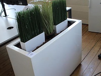 Kunststof bloemenbak met kunststof planten. afmeting 94 x 38 x 72 cm. - afbeelding 2 van  3