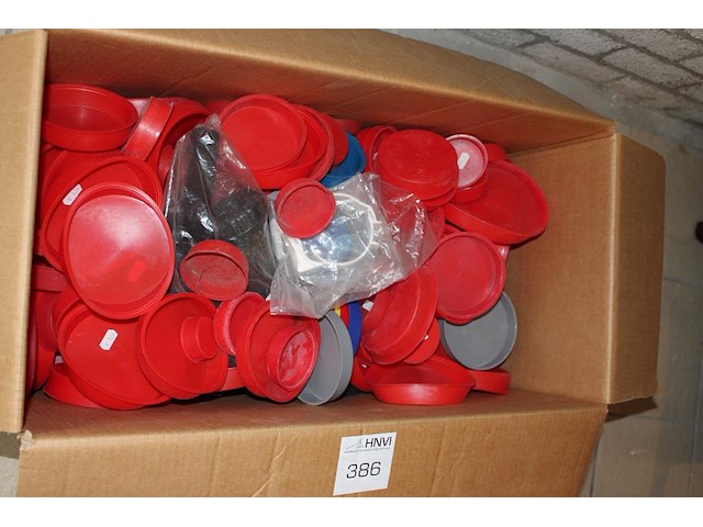 Kunststof doppen in doos in diverse maten. - afbeelding 2 van  2