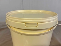Kunststof emmer beige (2,5 liter) (4000x) - afbeelding 2 van  7