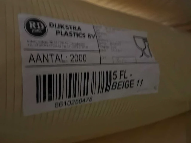 Kunststof emmer beige (5,5 liter) (1150x) - afbeelding 7 van  7