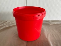 Kunststof emmer rood (6 liter) (4400x) - afbeelding 2 van  7
