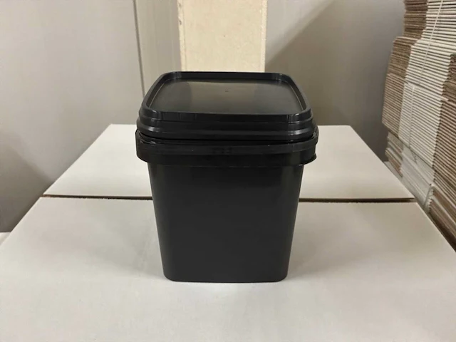 Kunststof emmer zwart (2,5 liter) (2100x) - afbeelding 1 van  5