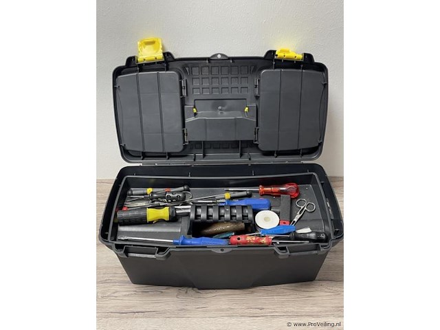 Kunststof gereedschapskoffer incl. inhoud bestaande uit o.a. handgereedschap - afbeelding 2 van  4