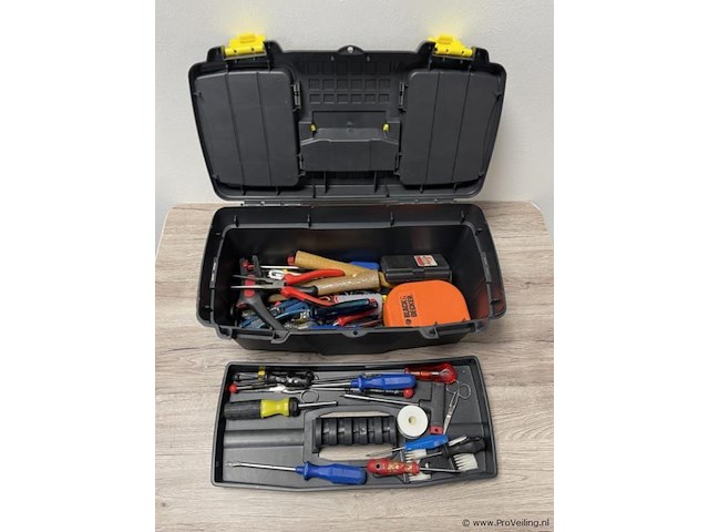 Kunststof gereedschapskoffer incl. inhoud bestaande uit o.a. handgereedschap - afbeelding 3 van  4