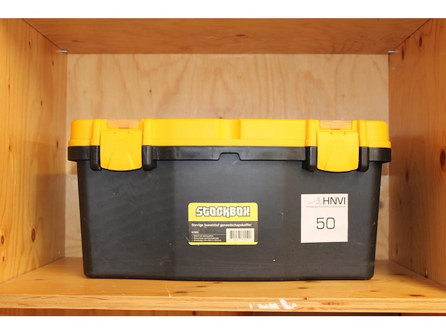Kunststof gereedschapskoffer stockbox. - afbeelding 1 van  2