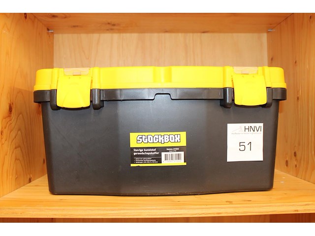 Kunststof gereedschapskoffer stockbox. - afbeelding 1 van  2