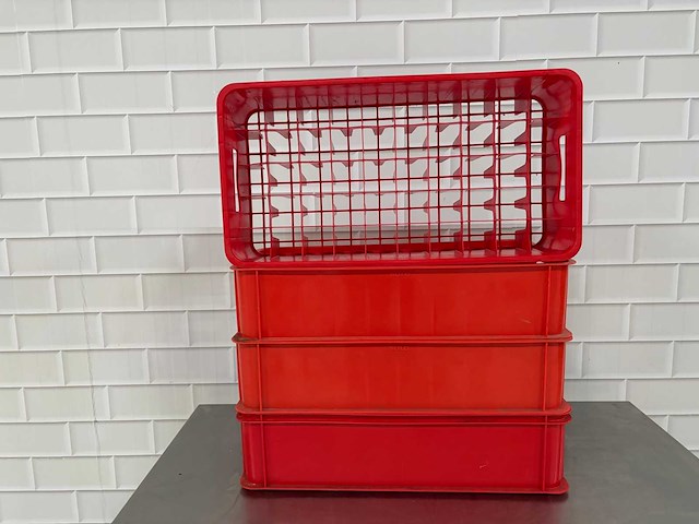 Kunststof glazen opbergkrat (4x) - afbeelding 1 van  3