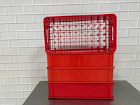 Kunststof glazen opbergkrat (4x) - afbeelding 1 van  3