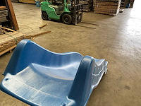 Kunststof glijbaan - blauw - 290 cm - afbeelding 3 van  4