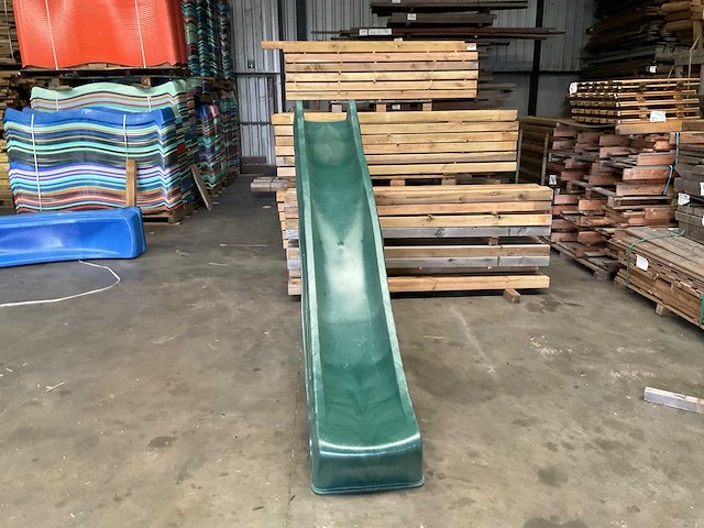 Kunststof glijbaan - groen - 290 cm - afbeelding 3 van  6
